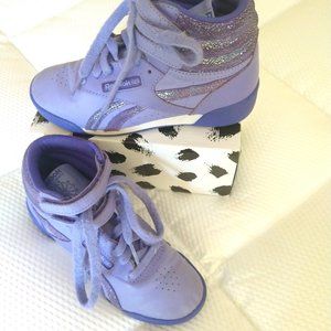 ReeBok - GIRLS Retro High top Sneakers - Size  13.5 - Purple
